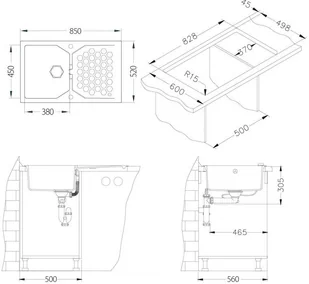 Alveus SENSUAL 30 PEBBLE 4303002 - Zlewozmywaki - miniaturka - grafika 2