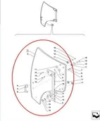 Części i akcesoria do maszyn rolniczych - CNH SZYBA LEWA DRZWI 87560786 - 87528171 - 82027357 - miniaturka - grafika 1