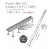Odpływy liniowe - Schedpol SLIM LUX Odwodnienie liniowe 80x3,5x9,5 do zabudowy płytkami OLP80/SLX - miniaturka - grafika 1