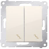 Wyłączniki światła i elektryczne - LEDart schodowy podwójny kremowy DW6/2.01/41 Kontakt Simon54 - miniaturka - grafika 1