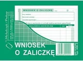Druki akcydensowe - Michalczyk&Prokop Druk Wniosek o Zaliczkę A6 408-5 MP072 - miniaturka - grafika 1