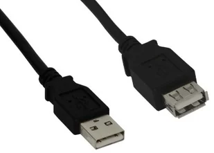 InLine Kabel USB USB A/A 0.5m Czarny 34650B - Kable USB - miniaturka - grafika 2