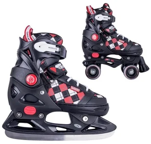 Worker WROTKI-ROLKI 2W1 czarno-czerwony - Rolki - miniaturka - grafika 2