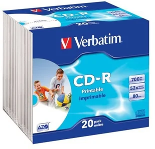 Verbatim Płyta CD-R AZO Wide Inkjet Printable - Nośniki danych - miniaturka - grafika 3