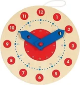 Zabawki interaktywne dla dzieci - Goki Zegar drewniany, 58980 - miniaturka - grafika 1