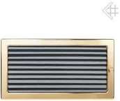 Akcesoria kominkowe - Kratki.pl Kratka kominkowa wentylacyjna powlekana pozłacana 22x37 z żaluzją 6674 - miniaturka - grafika 1