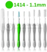 Szczoteczki międzyzębowe - GUM Butler Sunstar Trav-Ler (1414) 1szt. - szczoteczka międzyzębowa 1.1mm (zielo - miniaturka - grafika 1