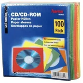 Pudełka i akcesoria na płyty CD - Hama Papierleerhüllen 100er-Pack, farbli, wiele 00078369 - miniaturka - grafika 1