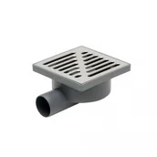 Odpływy liniowe - Wpust kanalizacyjny obrotowy z wyjściem bocznym 50 mm z rusztem nierdzewnym - miniaturka - grafika 1