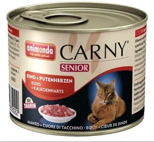 Animonda Cat Carny Senior smak: wołowina i serca indyka 200g puszka - Mokra karma dla kotów - miniaturka - grafika 4