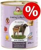 Mokra karma dla psów - Granata Pet Granatapet 12 X 800 G Granatapet Lieblings Mahlzeit W Super Cenie! - Cielęcina & Królik Z Cukinią, Dynią I Olejem Lnianym - miniaturka - grafika 1