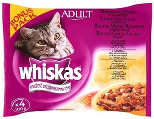 Whiskas Drobiowe danie w galaretce saszetka 3x(4x100g) + DREAMIES Snacky Mouse 60g z zabawką ! - Mokra karma dla kotów - miniaturka - grafika 4