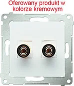 Gniazdka elektryczne - Kontakt Simon KONTAKT - Gniazdo głośnikowe Pojedyncze kremowe DGL2.01/41 SIMON54 - miniaturka - grafika 1