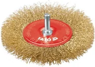 Materiały ścierne - YATO Szczotka tarczowa fi 100mm z trzpieniem, drut mosiądzowany YT-4757 - miniaturka - grafika 1