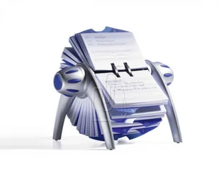 Durable Kartoteka obrotowa Telindex Flip Vegas srebrna 2416-23 - Wizytowniki - miniaturka - grafika 6