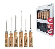 Śrubokręty - Wiha Zestaw wkrętaków płaskich/ krzyżowych PZ, drewniany, 6-cz 162 ZK6 SO Zestaw 6-cz - miniaturka - grafika 1