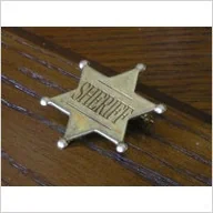 Repliki - akcesoria - Denix KLASYCZNA ZŁOTA Odznaka SHERIFF - miniaturka - grafika 1