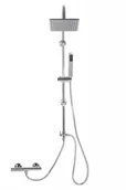 Zestawy prysznicowe - REA Cezar Zestaw natryskowy z baterią termostatyczną i ruchomą wylewką biały P8965 - miniaturka - grafika 1