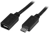 Kable USB - StarTech Startech 0,5 m, wtyczka na gniazdo Micro-USB, kabel przedłużający - miniaturka - grafika 1