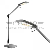 Lampy stojące - Globo Lighting Stojąca LAMPKA biurkowa PATTAYA 58272 regulowana LAMPA stołowa LED 10W srebrny - miniaturka - grafika 1