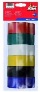 Top Tools Taśmy izolacyjne 19 mmx3 m zestaw 24B115 /6szt./ 24B115 - Taśmy izolacyjne i naprawcze - miniaturka - grafika 3