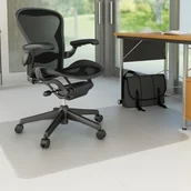 Podnóżki, podpórki, podkładki - Q-Connect PBS Mata pod krzesło na twarde podłogi T 114x135 cm PB086 - miniaturka - grafika 1