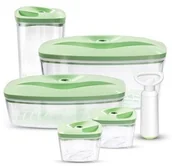 Pojemniki kuchenne - Dafi Zestaw pojemników próżniowych Vacuum Set 5 zielony - - miniaturka - grafika 1