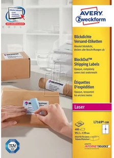 Zweckform Etykiety wysyłkowe białe, kryjące; A4, 100 ark./op., 99,1 x 139 mm, białe ZW253 - Etykiety do drukarek Zweckform Etykiety wysyłkowe białe, kryjące; A4, 100 ark./op., 99,1 x 139 mm, białe ZW253 - Etykiety do drukarek - miniaturka - grafika 3