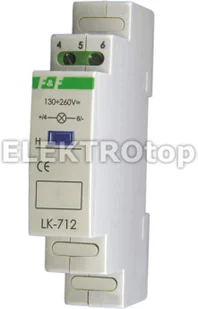 F&F Lampka modułowa czerwony 10-30V AC/DC LK-712R-10-30V LK-712R-10-30V - Bezpieczniki elektryczne - miniaturka - grafika 2