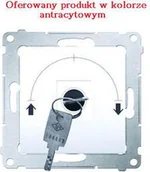 Wyłączniki światła i elektryczne - Kontakt SIMON Łącznik na kluczyk żaluzjowy jednobiegunowy antracyt DWZK.01/48 - miniaturka - grafika 1