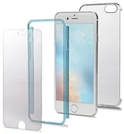 Etui i futerały do telefonów - Celly Polycarbonat Total Body Schutz Rückseite/front cover mit Display Sekuritglas mit Härtegrad 9H für iPhone 7 - Hellblau - miniaturka - grafika 1