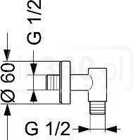 Hansa HANSACLEAR Złącze kątowe chrom (04420200) - Akcesoria do armatury i ceramiki - miniaturka - grafika 3