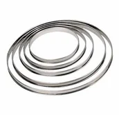 Pozostałe akcesoria kuchenne - De Buyer 3091.06N formy do tortów, okrągłe, stal szlachetna, zaokrąglone krawędzie 3091.20N - miniaturka - grafika 1