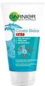 Maseczki do twarzy - Garnier Czysta Skóra 3 w 1 Żel myjący peeling maseczka 150 ml - miniaturka - grafika 1