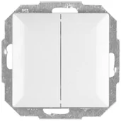 Gniazdka elektryczne - Berker podwójny Abex Perła biały - miniaturka - grafika 1