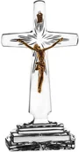 Kryształy - Crystal Julia Krzyż kryształowy z korpusem Chrystusa 1418) - miniaturka - grafika 1