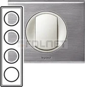 Klawisze i ramki - Legrand Celiane Ramka szkło lustro x4 poz/pio 069124 - miniaturka - grafika 1