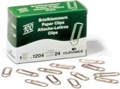 Spinacze i klipsy do papieru - DURABLE Spinacze orkągłe 26 mm, miedziowane, 100 szt. - miniaturka - grafika 1