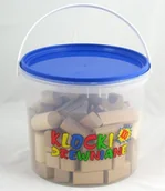 Klocki - B&B Kolorowe klocki w wiaderku 7036 - miniaturka - grafika 1