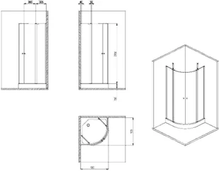 Deante Abrila KTI 053P - Kabiny prysznicowe - miniaturka - grafika 2