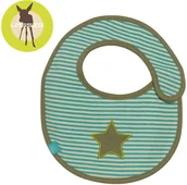 Śliniaki i fartuszki - Lassig Starlight olive śliniak bawełniany wodoodporny - miniaturka - grafika 1