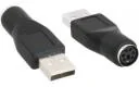 Adaptery i przejściówki - InLine Adapter USB USB-A na PS/2 Czarny 33102K - miniaturka - grafika 1