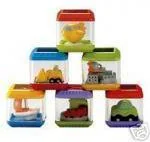 Klocki - Fisher Price Odkrywcze klocki Peek a Blocks - Zabawa z Pojazdami - miniaturka - grafika 1