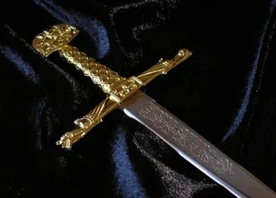 Płatnerze hiszpańscy MINIATURKA HISTORYCZNY Miecz KAROLA WIELKIEGO - Repliki - broń Płatnerze hiszpańscy MINIATURKA HISTORYCZNY Miecz KAROLA WIELKIEGO - Repliki - broń - miniaturka - grafika 1