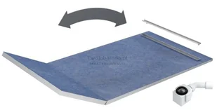 Schedpol Odpływ liniowy płyta spadkowa 130+50x80 cm ruszt PLATE SLIM 10.114/OLPL - Odpływy liniowe - miniaturka - grafika 5