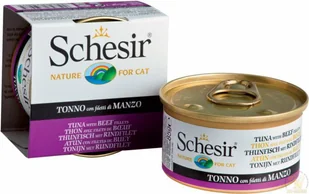 Schesir Tuńczyk z wołowiną w galaretce 12x85g - Mokra karma dla kotów - miniaturka - grafika 3