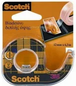 Taśmy klejące - Scotch 3M Taśma dwustronna 12 mm x 6,3 m z podajnikiem 3M024 - miniaturka - grafika 1