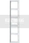 Klawisze i ramki - Jung LS 990 Biały Ramka x5 LS985WW - miniaturka - grafika 1