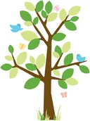 Naklejki na ścianę - RoomMates Wiosenne drzewo RMK1319GM - miniaturka - grafika 1