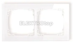 Karlik Ramka uniwersalna 2-krotna efekt szkła biały spód biały 0-0-DRS-2 - Klawisze i ramki - miniaturka - grafika 2